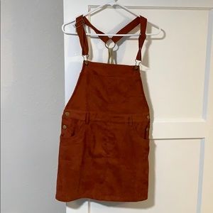 Burnt Orange Corduroy Overalls